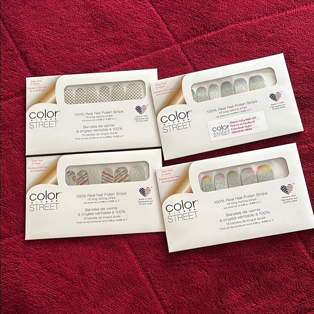 Lot of 4 Color Street Vibrant Nail Art Collection